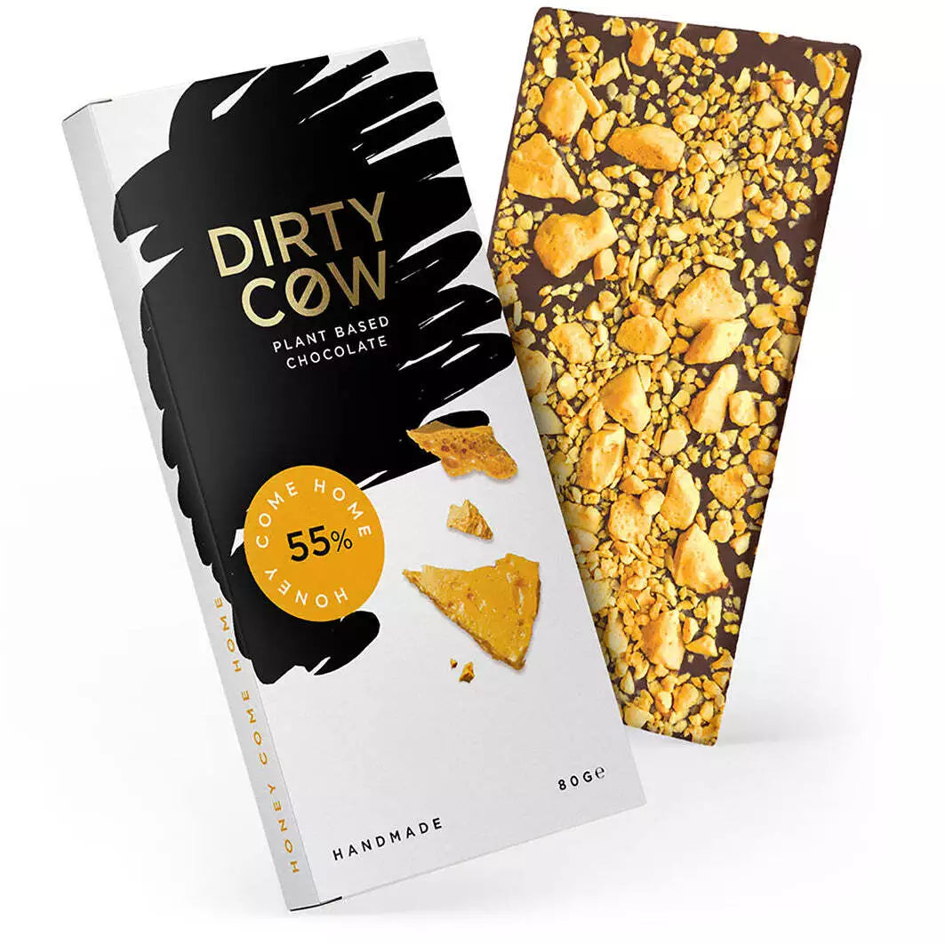 Dirty Cow Honey Come Home Plant Based Chocolate Bar - 80g