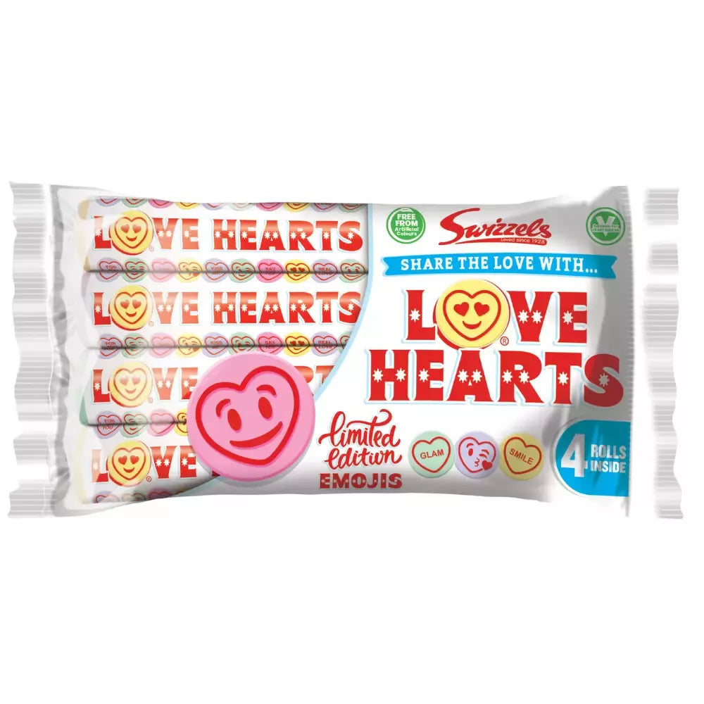 Swizzels Limited Edition Emojis Love Hearts 4 Pack - 105g