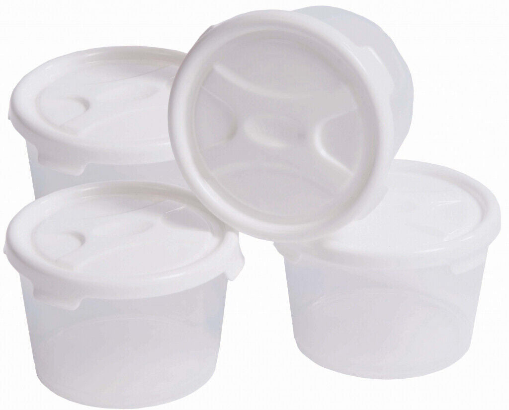 Wham Handy Pots Food Storage Set White -300ml - Pack 4