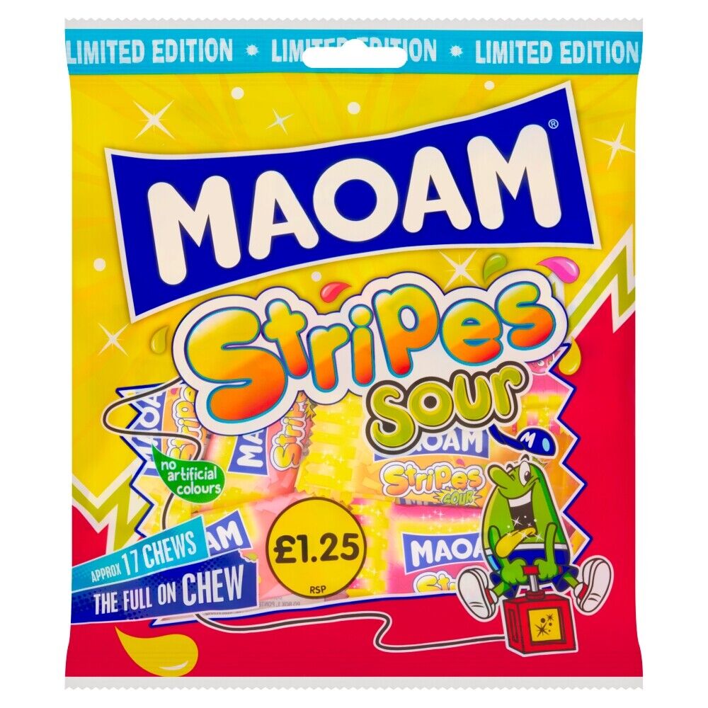 Maoam Limited Edition Stripes Sour Bag - 140g