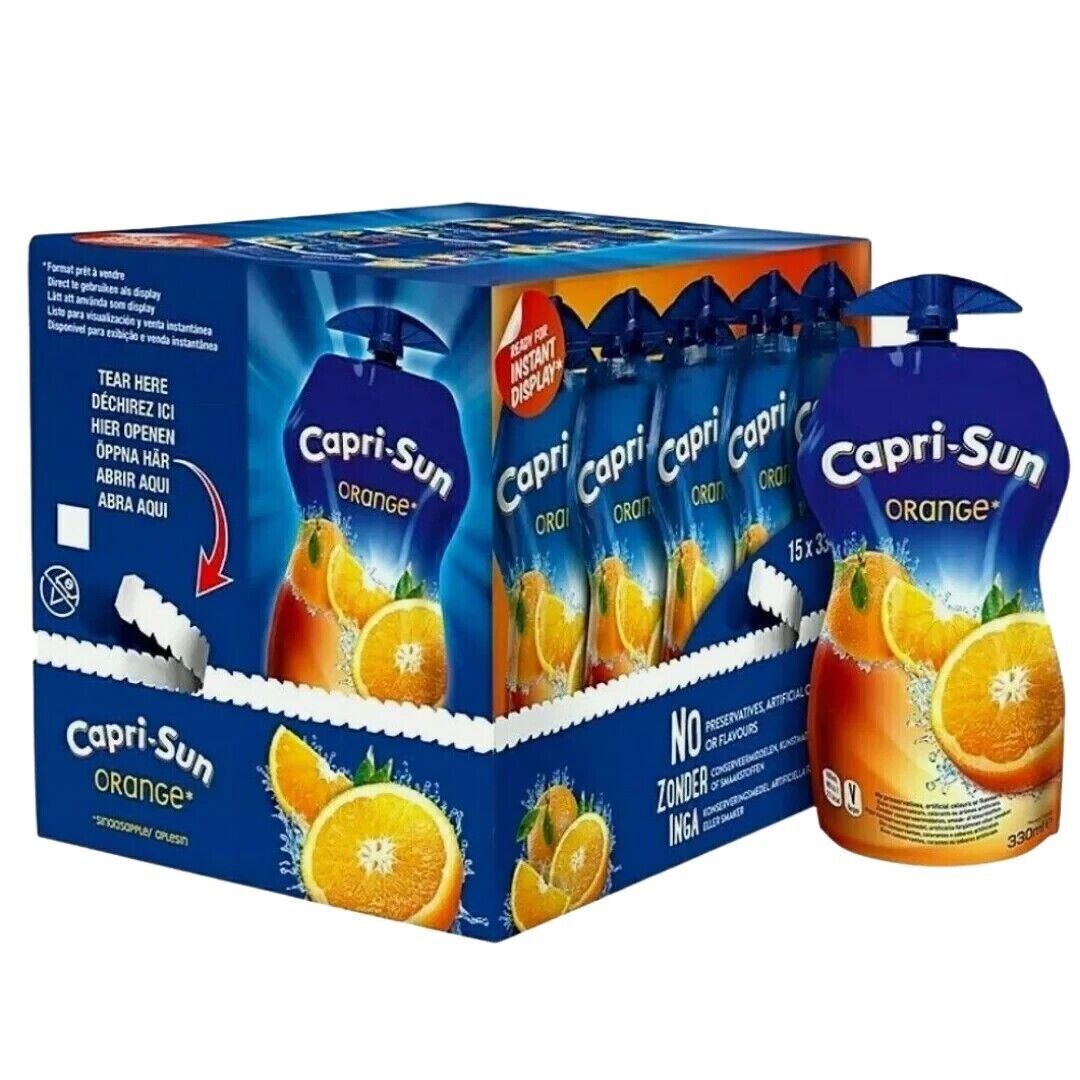 Capri Sun Orange Pouch - 330ml Case of 15