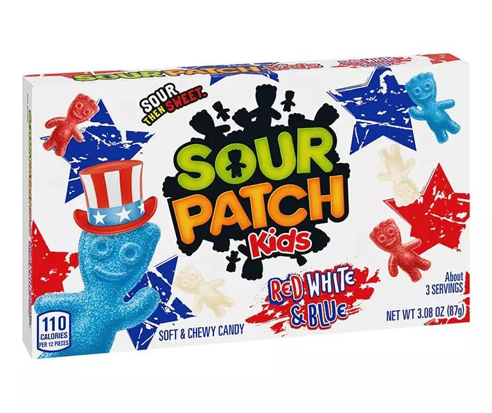 Sour Patch Kids Red White and Blue Theatre Box - 87g