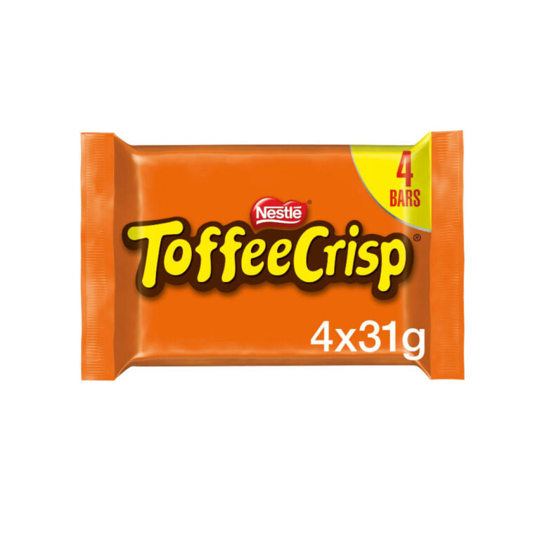 Toffee Crisp Milk Chocolate Bar 4 Pack - 124g