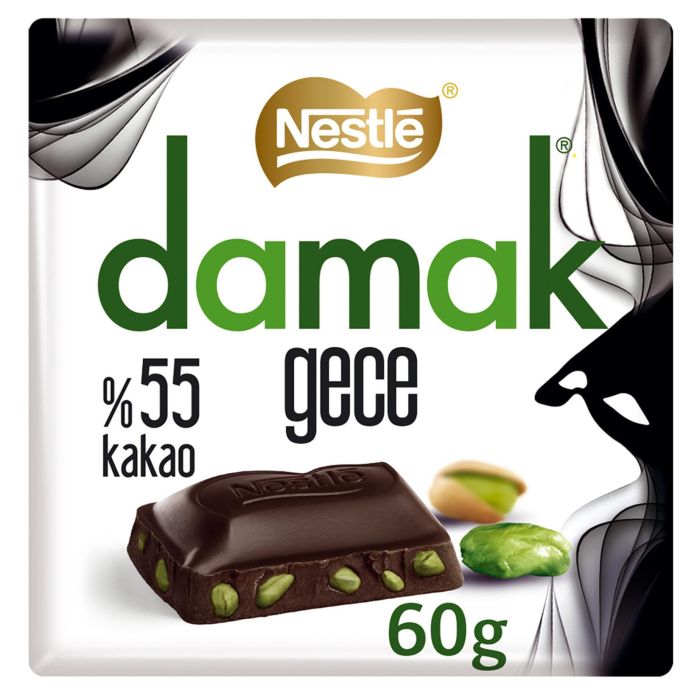 Nestle Damak Dark Chocolate with Pistachio - 65g