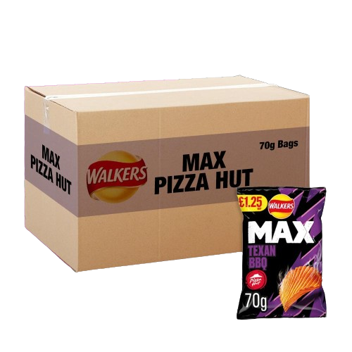 Walkers Max Pizza Hut Texan BBQ Crisps - 70g Pack of 15