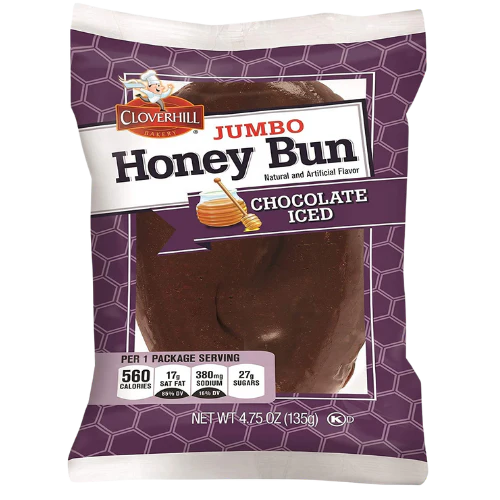 Cloverhill Bakery Honey Bun Chocolate Iced - 113g