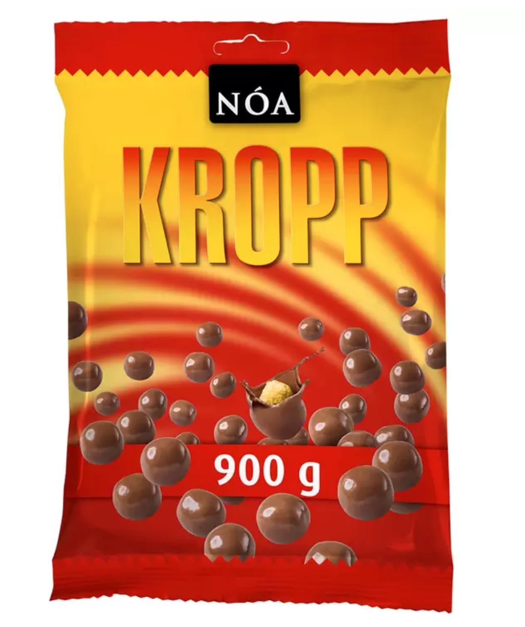 Noa Kropp Icelandic Chocolate Corn Puffs Coated Smooth Crunchy Treat Pack - 900g
