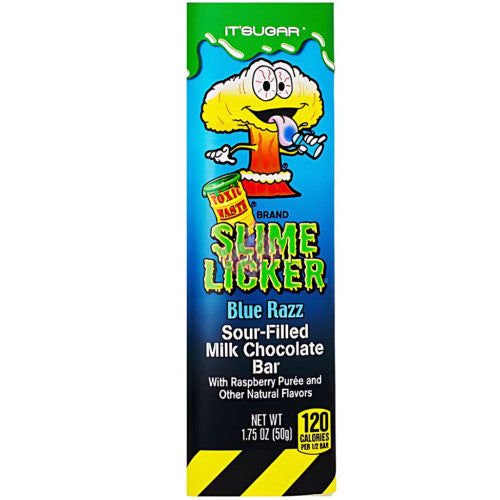 Toxic Waste Slime Licker Blue Razz Chocolate Bar - 57g