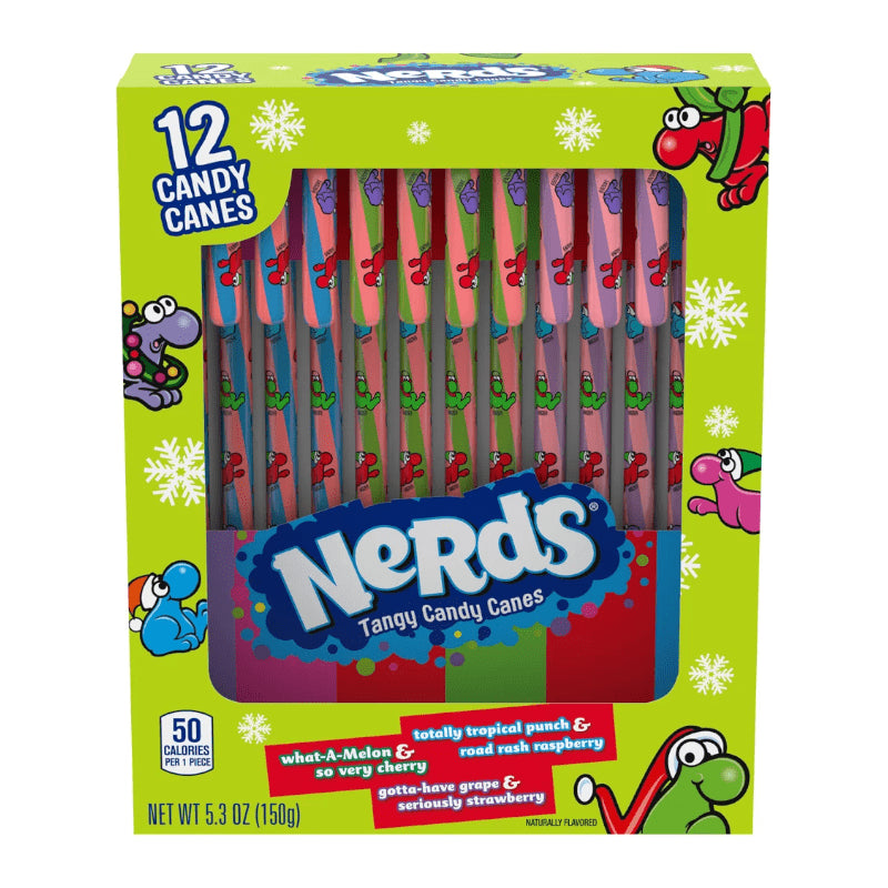 Nerds Candy Canes - 150g - Pack of 12