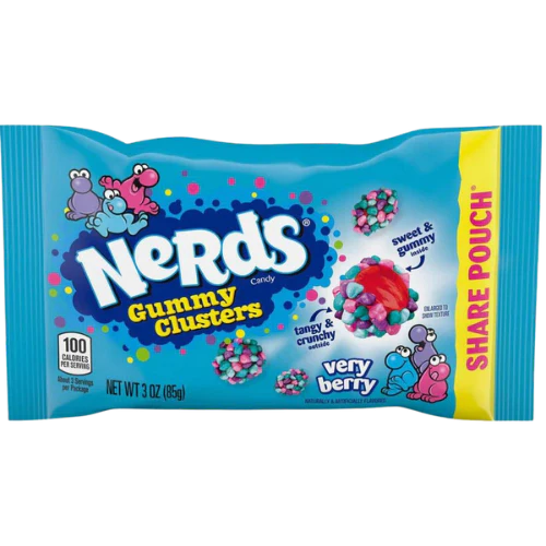 Nerds Very Berry Gummy Clusters Bag - 85g