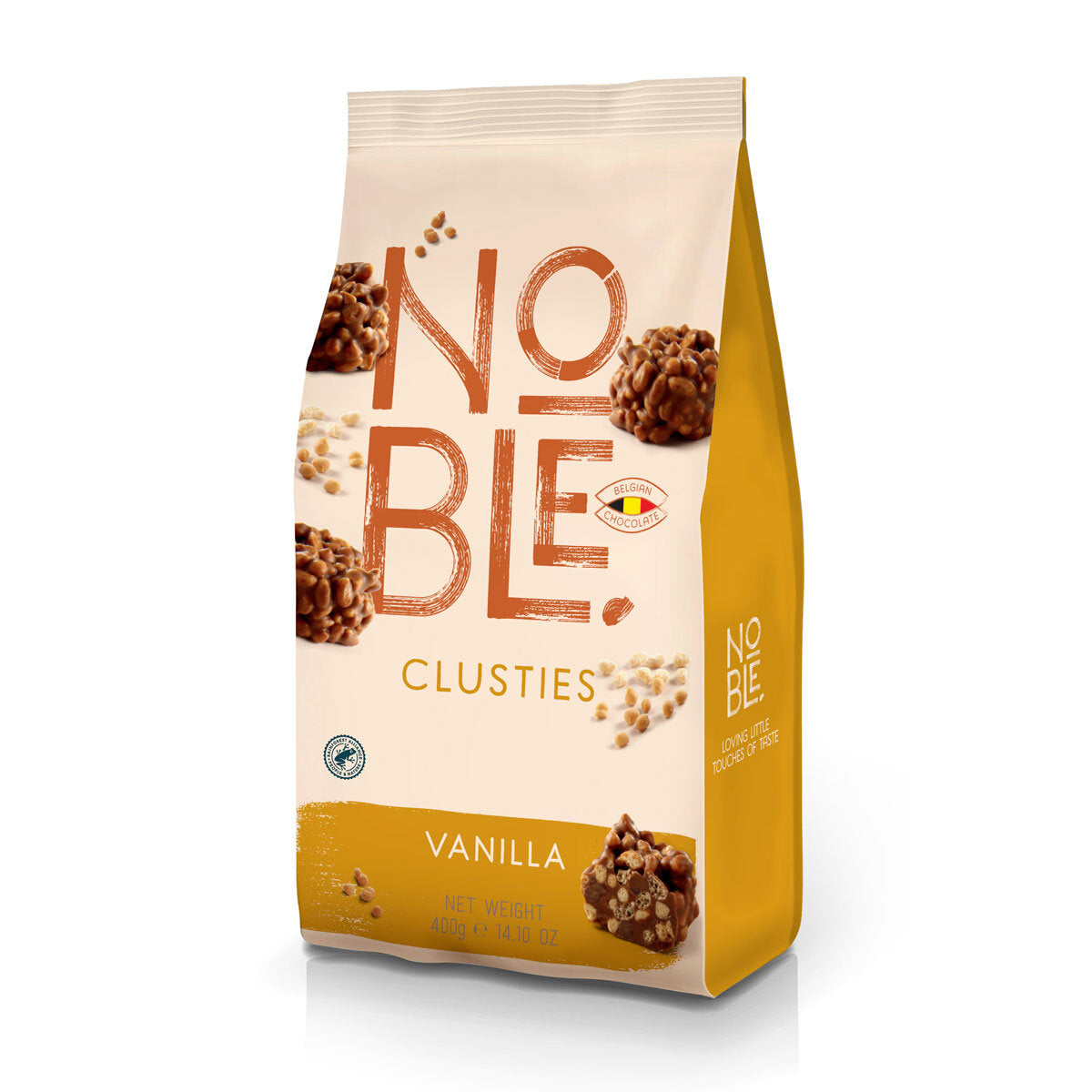 Noble Belgian Chocolate Vanilla Clusties - 400g