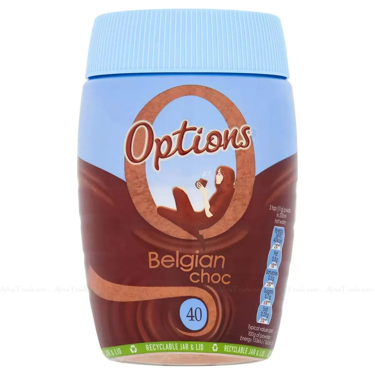 Options Belgian Choc Drink - 395g