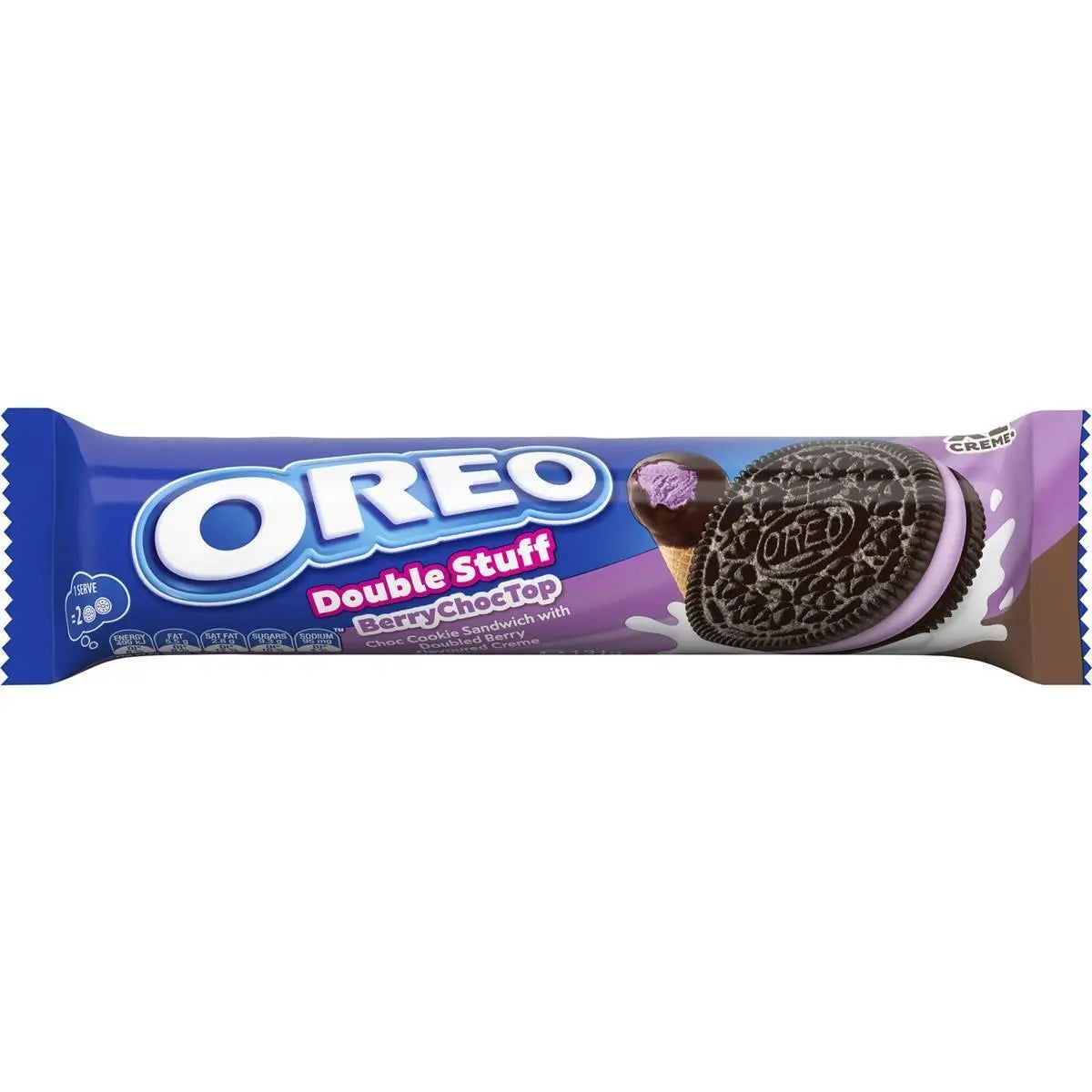 Oreo Double Stuff Berry Choc Top Biscuits - 131g