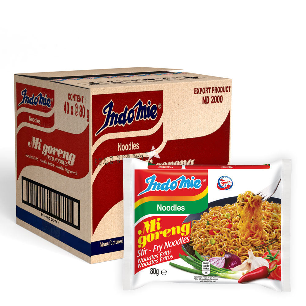 Indomie Mi Goreng Stir Fry Noodles - 80g (pack of 40)