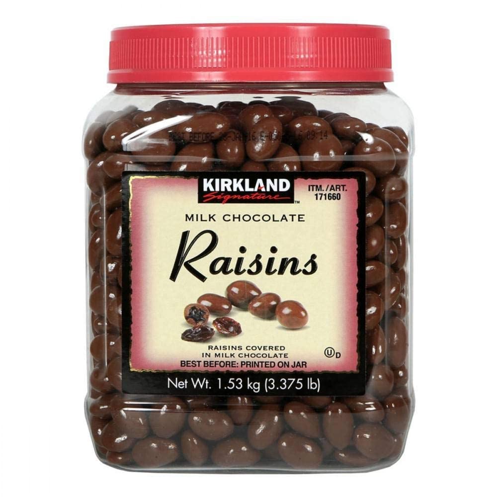 Kirkland Signature Milk Chocolate Coated Raisins - 1.53 kg