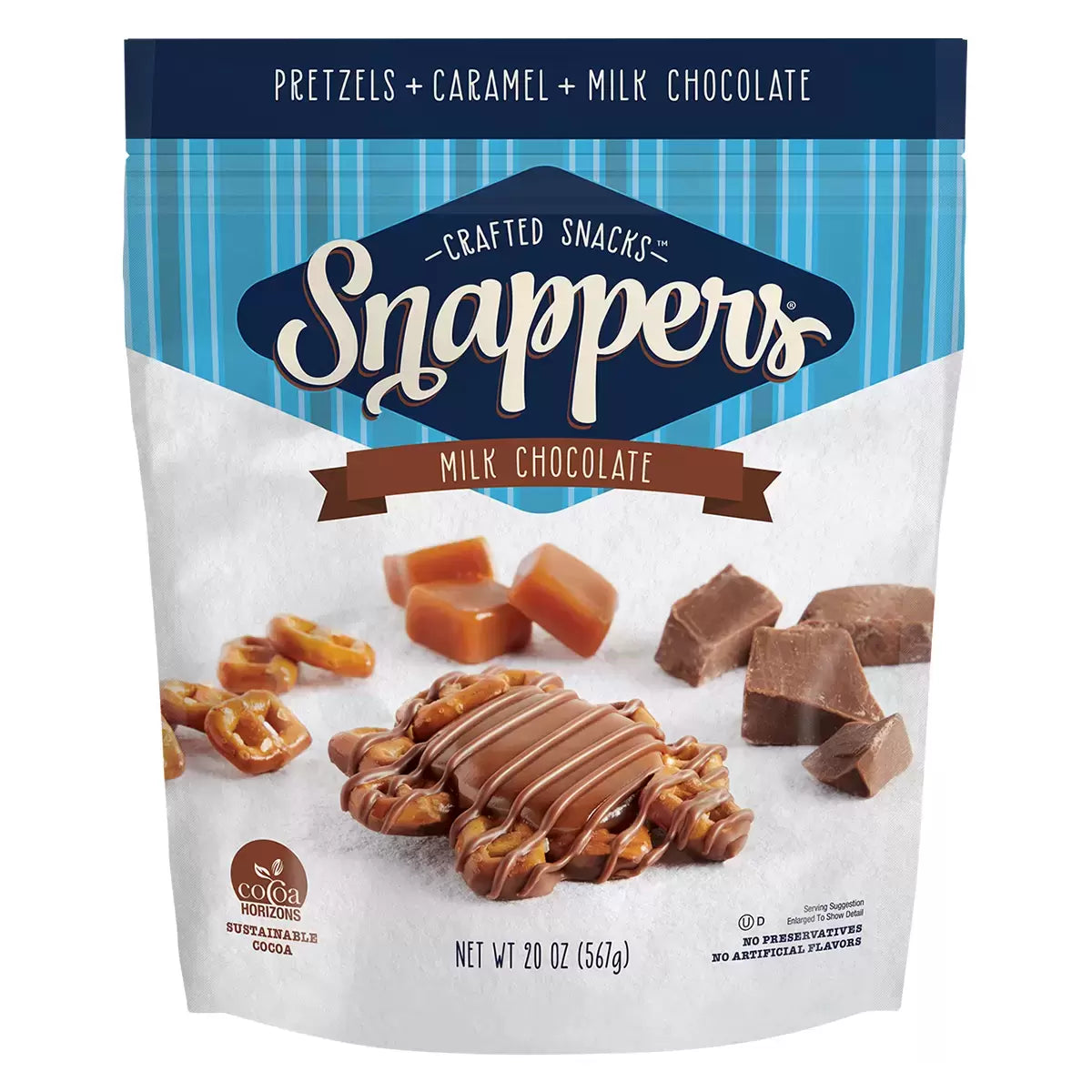 Snappers Milk Chocolate and Caramel Pretzels - 567g
