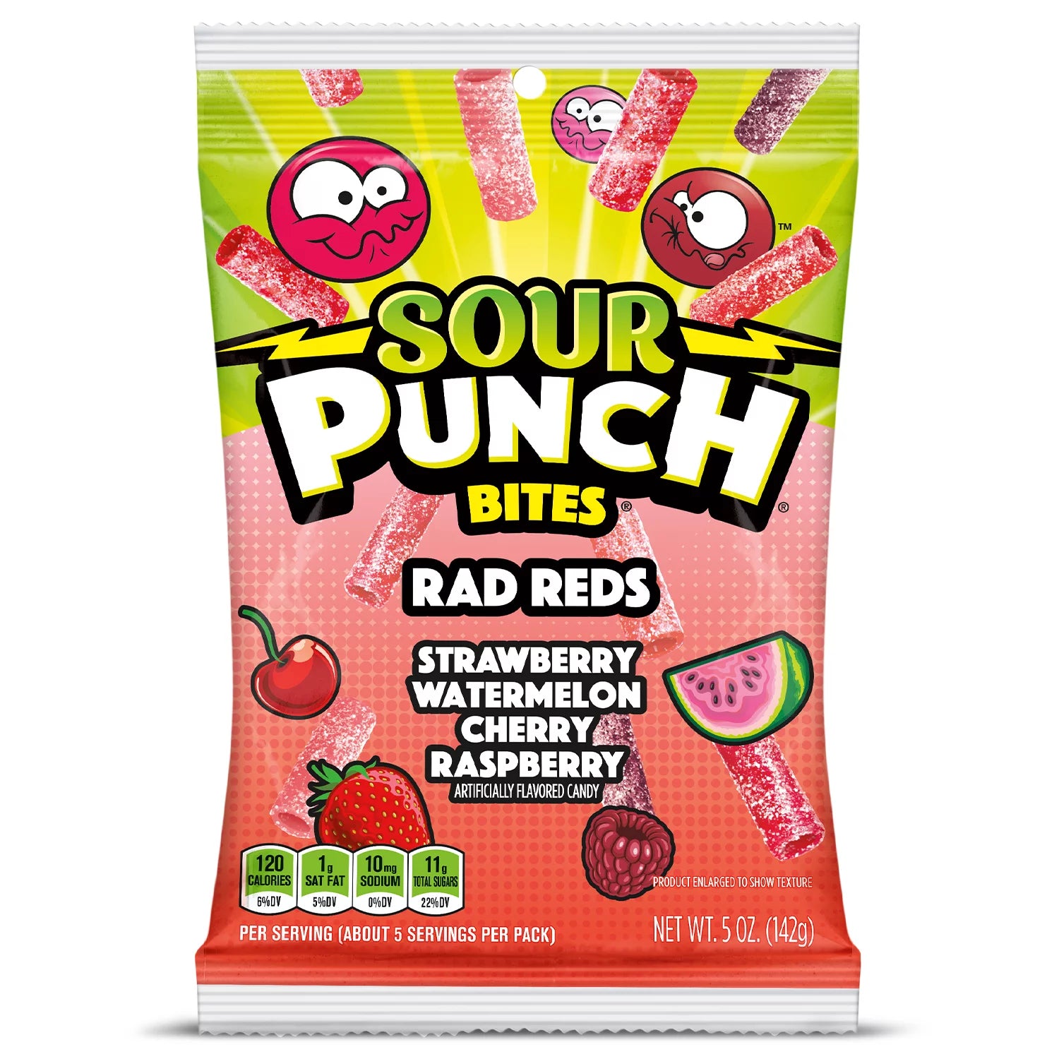 Sour Punch Bites Rad Reds - 142g