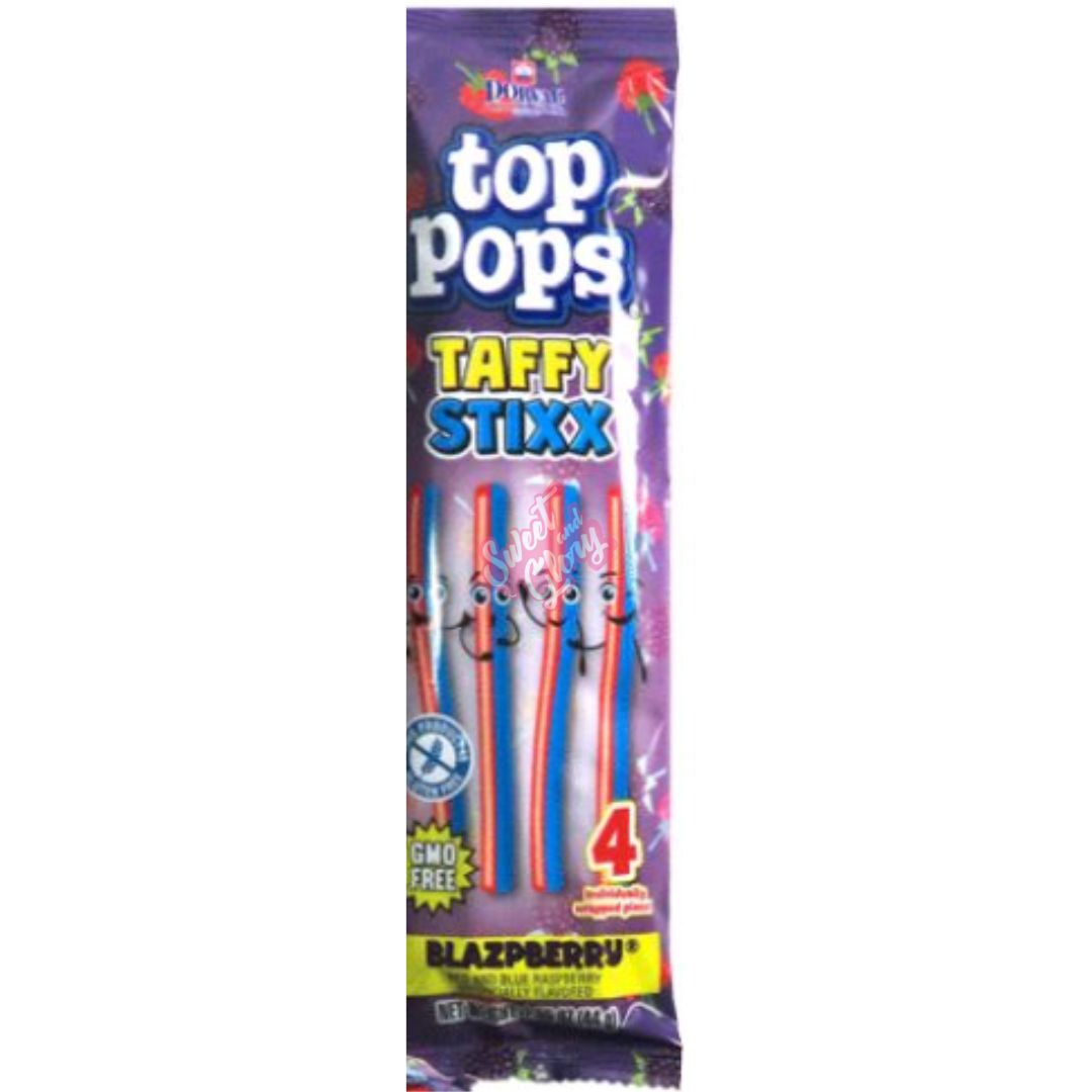 Top Pops Taffy Stixx Blazpberry - 44g - Greens Essentials