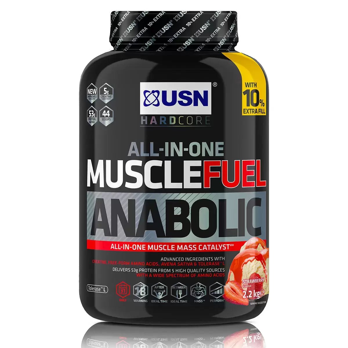USN Muscle Fuel Strawberry Anabolic Powder - 2.2kg