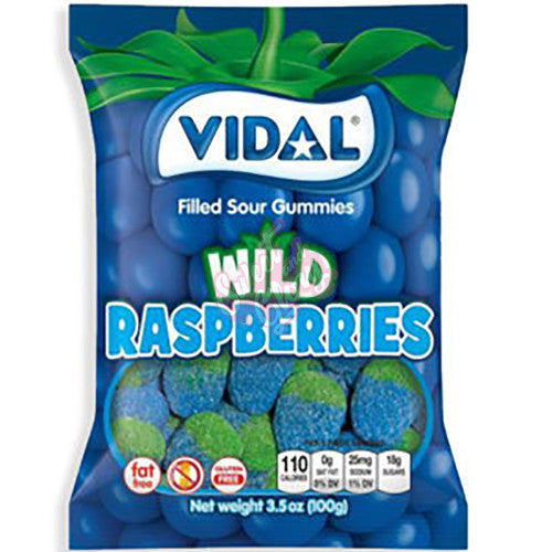 Vidal Sour Wild Raspberries Peg Bag - 100g - Greens Essentials