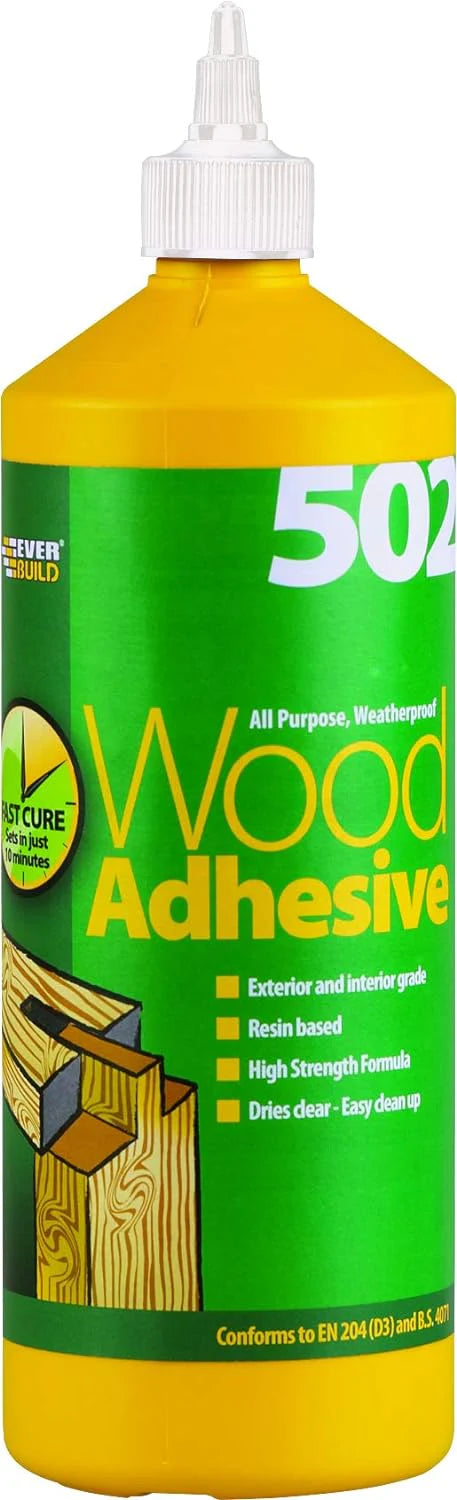 Everbuild 502 All Purpose Weatherproof Wood Adhesive - 1L