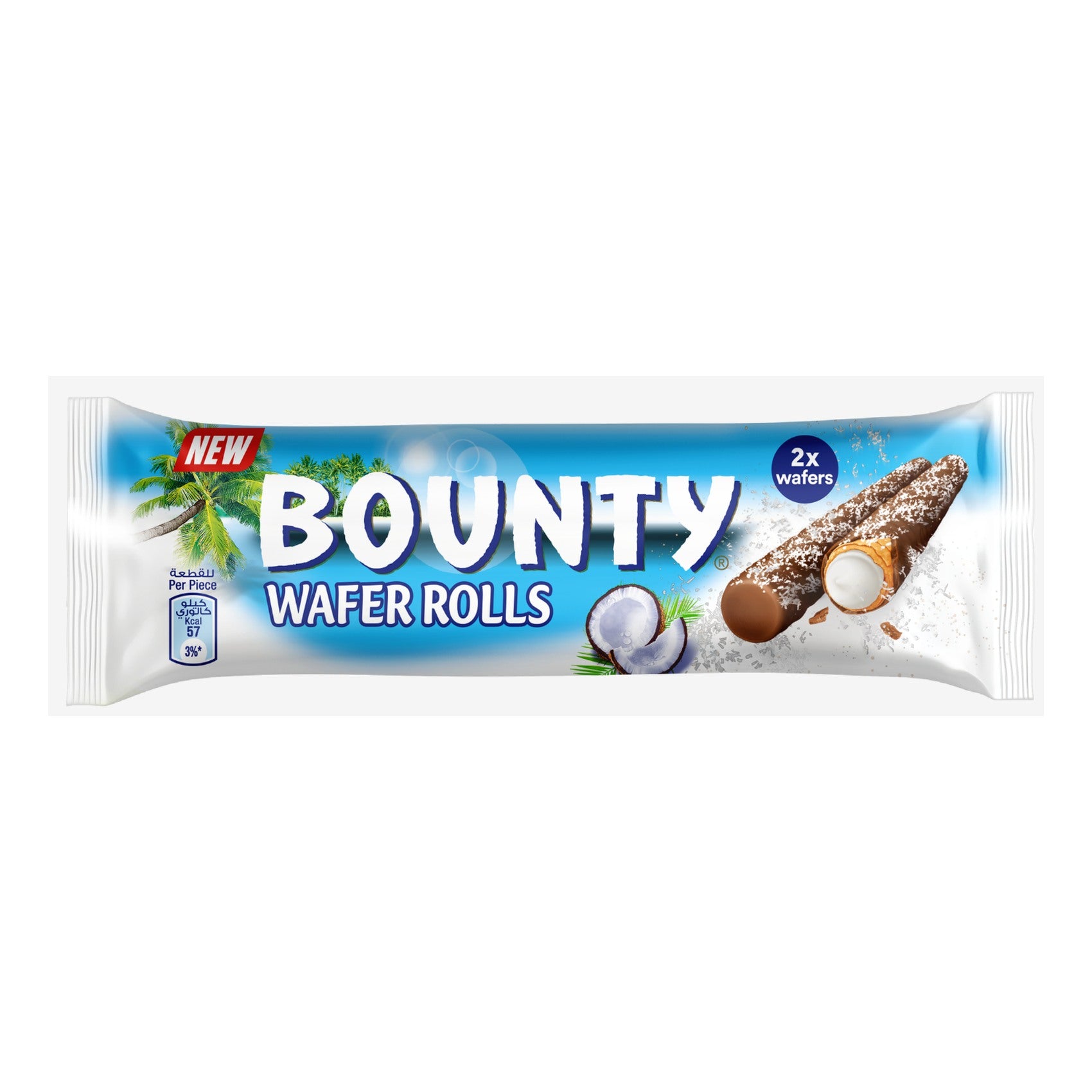 Bounty Coconut Chocolate Wafer Rolls 22.5g