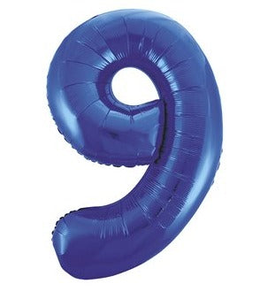 Blue Foil Helium Balloon Number 9 - 34"/ 86.3cm