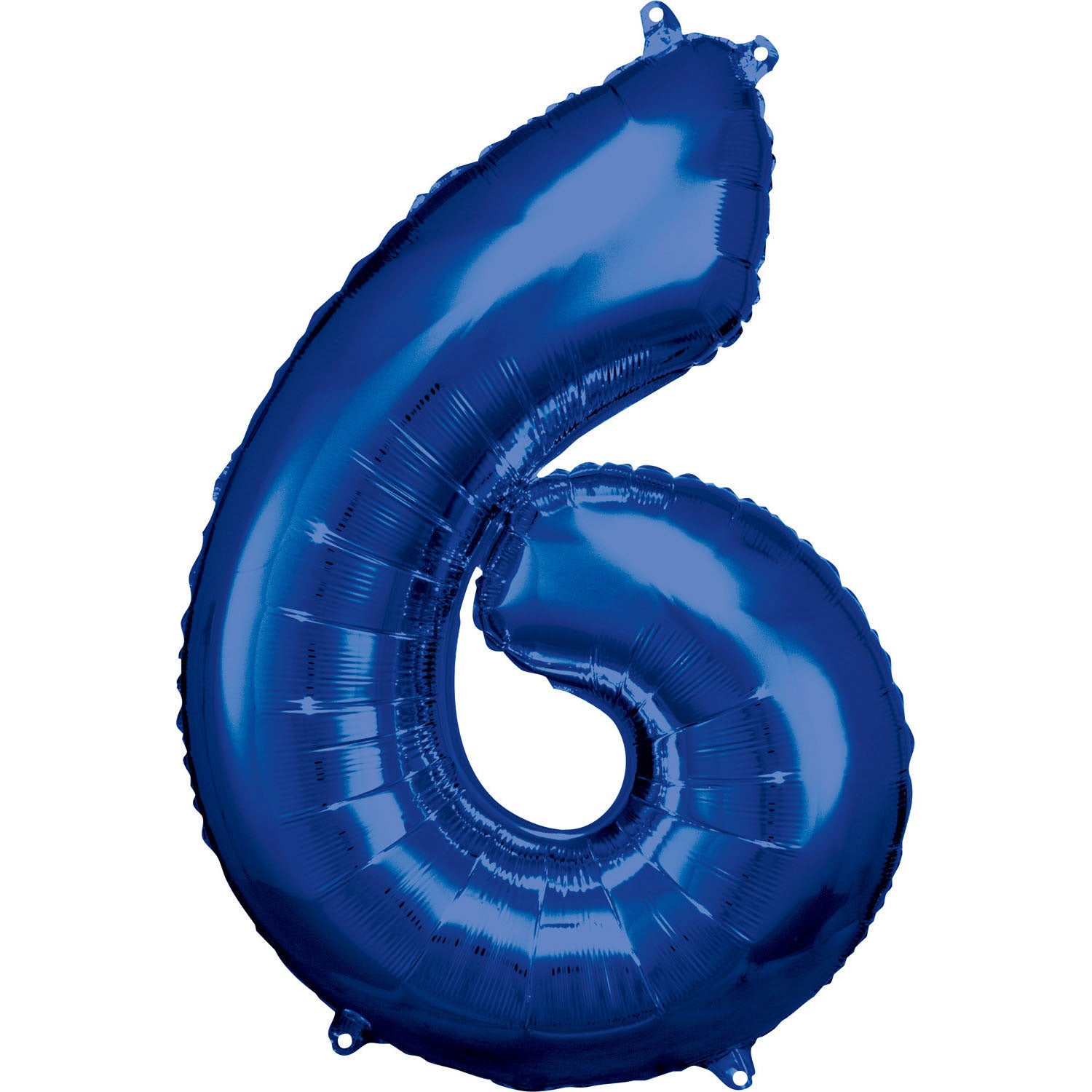 Blue Foil Helium Balloon Number 6 - 34"/ 86.3cm