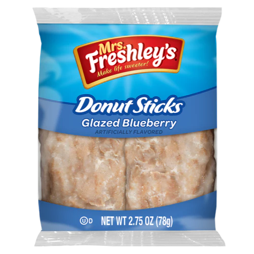 Mrs Freshley Blueberry Glazed Donut Sticks - 78g