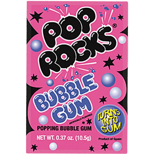 Pop Rocks Bubble Gum Popping Candy - 9.5g