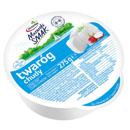 Mlekpol Round Twarog Blue-Low Fat - 275g