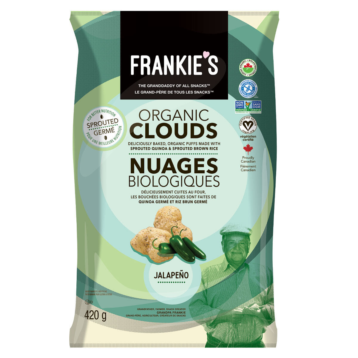 Frankie's Organic Jalapeno Cloud Puffs - 420g