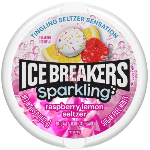 Ice Breakers Sparkling Raspberry Lemon Seltzer - 42g