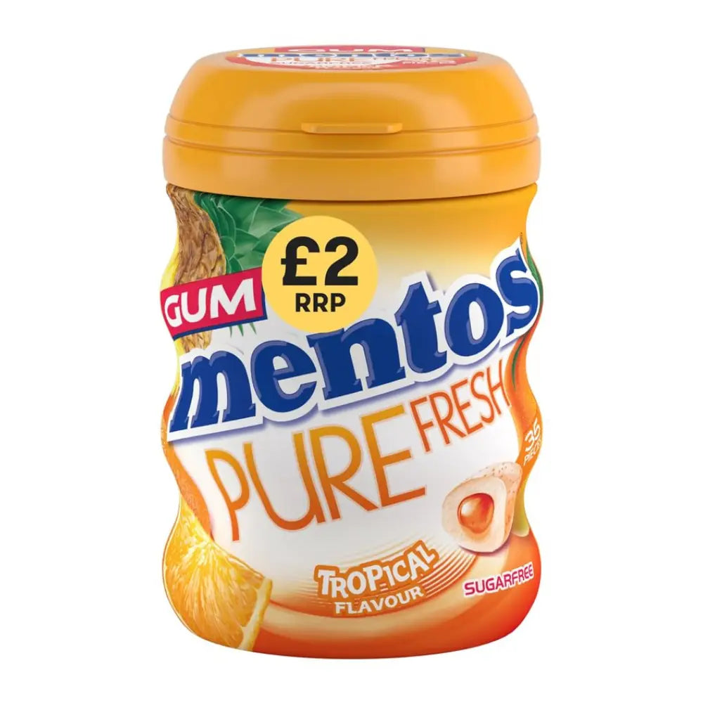 Mentos 35 Gum Pure Fresh Tropical Bottle - 70g