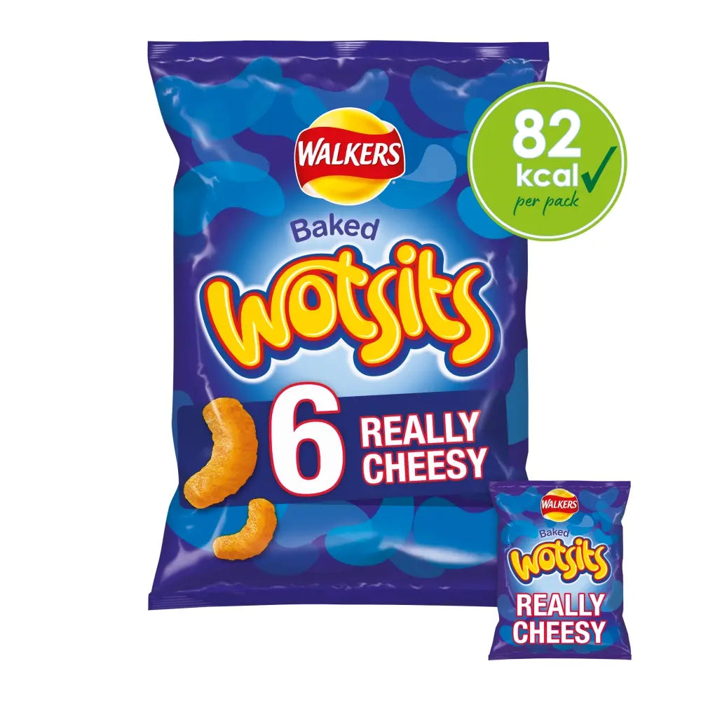 Walkers Wotsits Really Cheesy Snacks - 16.5g - Pack of 6