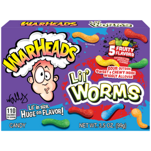 Warheads Theatre Box Lil Worms - 99g - Greens Essentials