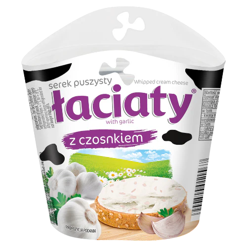 Mlekpol Laciaty Garlic Whipped Cream Cheese - 150g