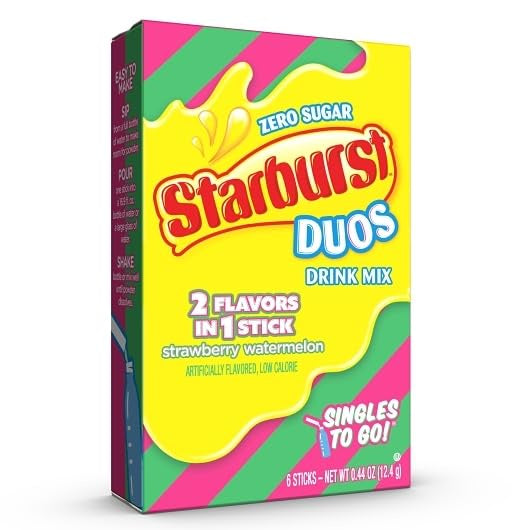 Starburst Duos Singles to Go Drink Mix Strawberry Watermelon - 12.6g