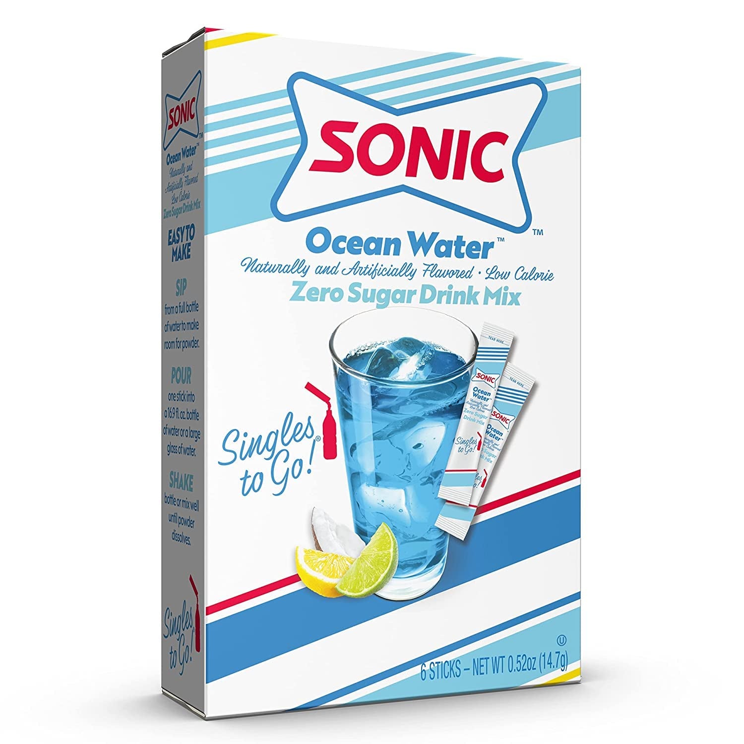 Sonic Singles to Go Drink Mix Ocean Water - 14.7g