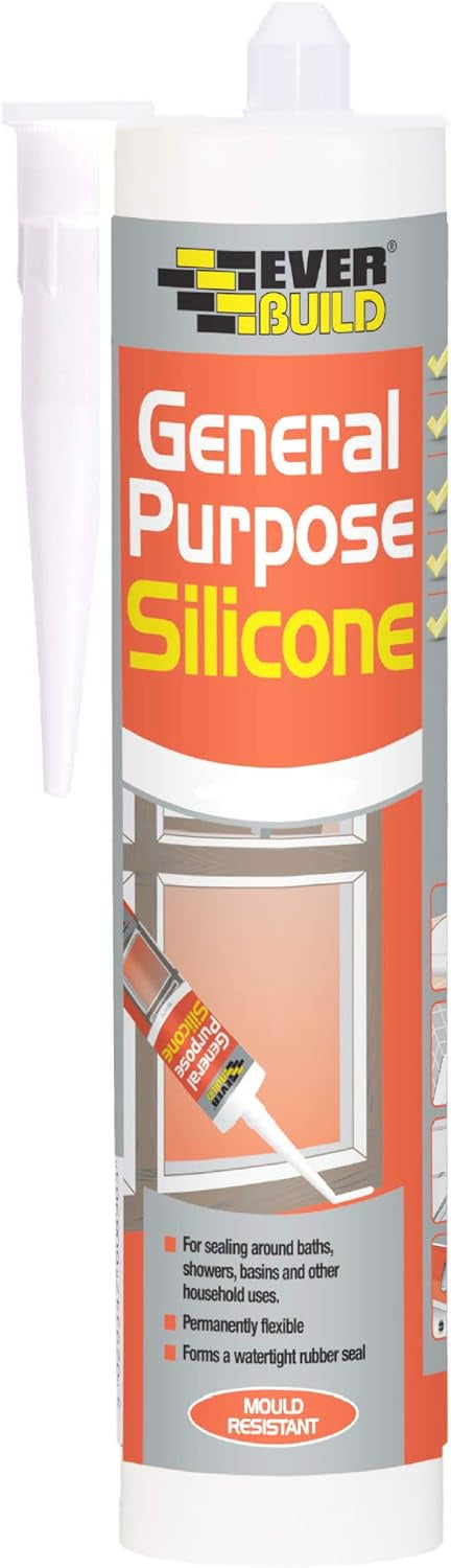Everbuild General Purpose Silicone Sealant, White - 280 ml