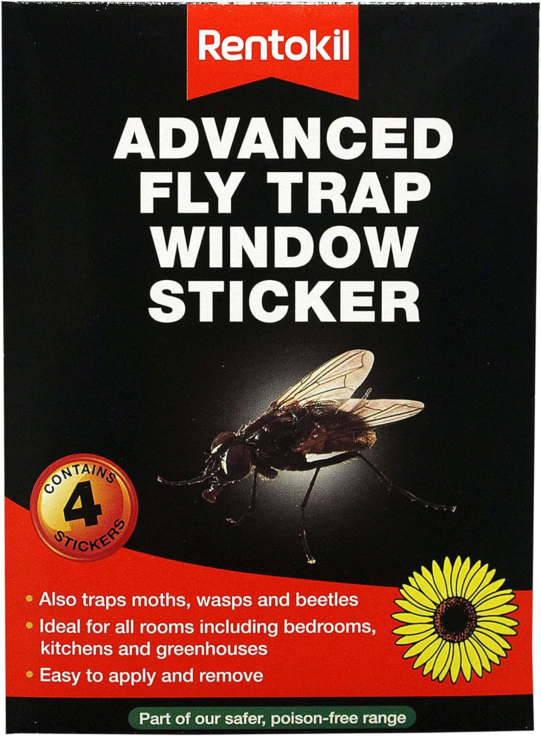 Rentokil Window Fly Traps - 4 Per Pack