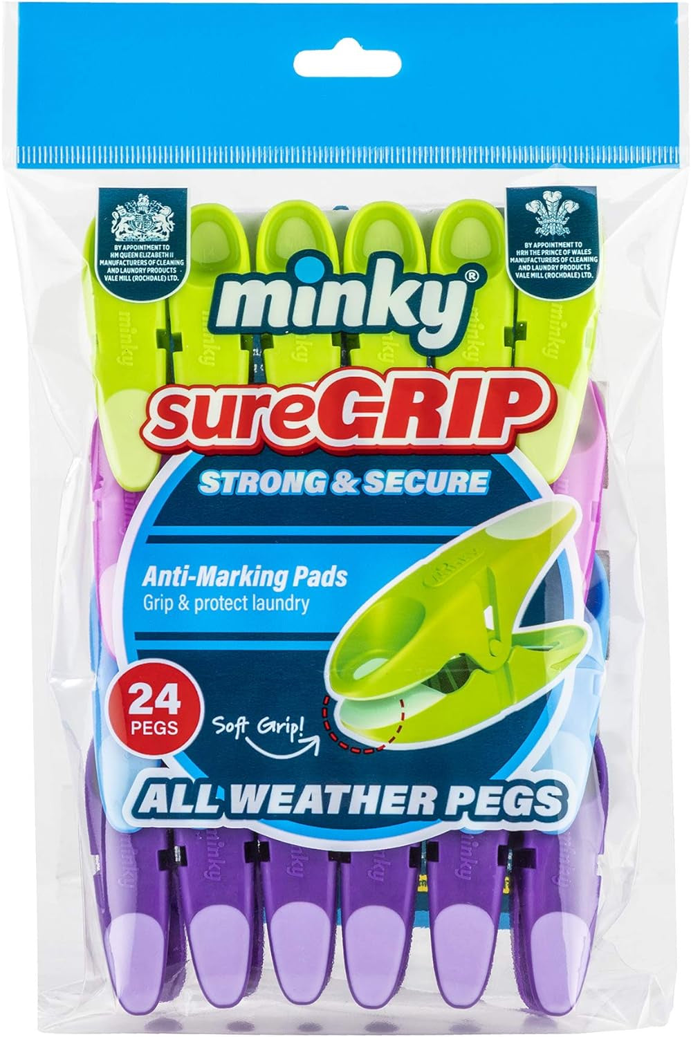 Minky SureGrip Pegs - Pack of 24
