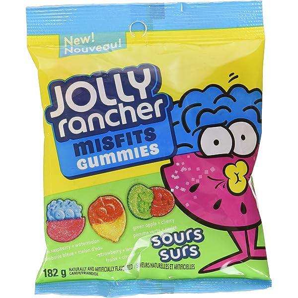 Jolly Rancher Misfits Gummies Sour Surge Peg Bag - 182g - Greens Essentials