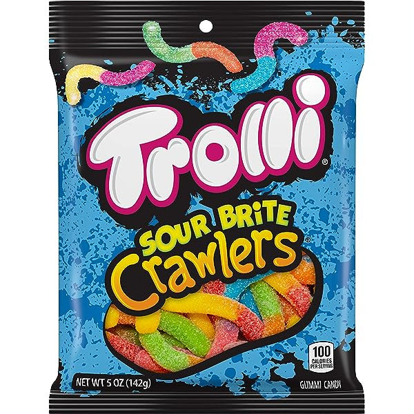 Trolli Sour Brite Crawlers Gummies Candy - 142g