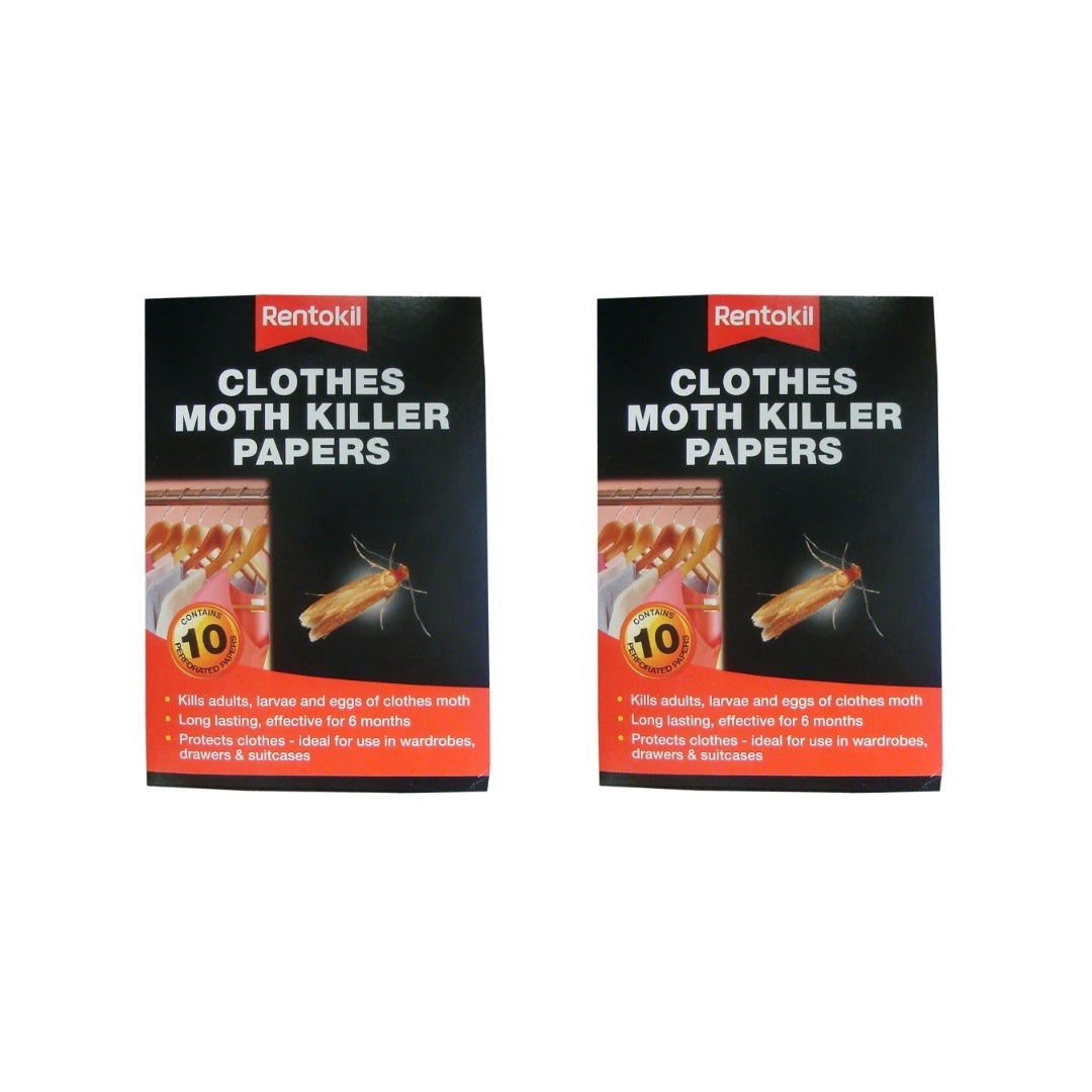 Rentokil Clothes Moth Killer Papers 10 Per Pack - (Pack of 2)