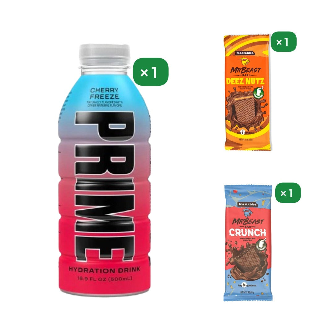 Prime Hydration Cherry Freeze X  Mr Beast Bundle