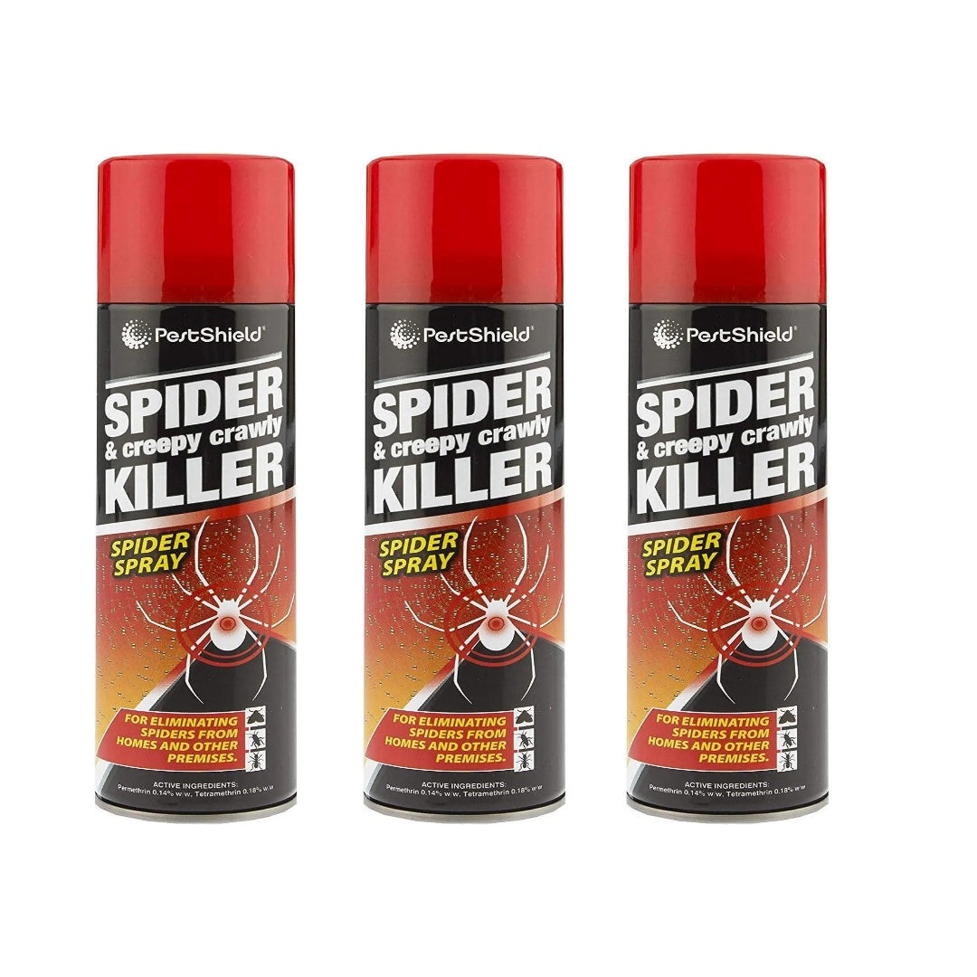 Pestshield Spider & Creepy Crawly Insect Killer Spray - 200ml (Pack of 3)