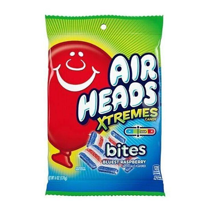 Airheads Xtreme Bites Blue Raspberry Peg Bag - 170g